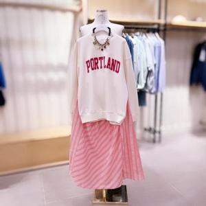 [시에로]SK8TSF423_PORTLAND 루즈핏 맨투맨 티셔츠