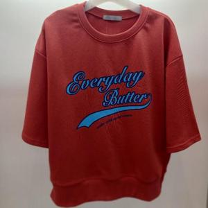 Latium HC06 국내생산 팔뚝품넉넉한 루즈핏 쮸리버터 5부반팔 라운드 맨투맨 면티 T2531ts13R