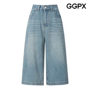 [지지피엑스]백 밴딩 8부 데님 팬츠 GP9PT003B