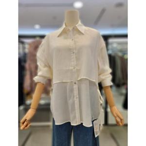 르샵 세이브존03 카라덧장 리본끈 긴팔 셔츠 AGL2F35WST02011A