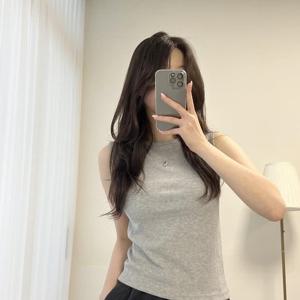 [다잇템]여자 슬림핏 슬리브리스 골지 티셔츠