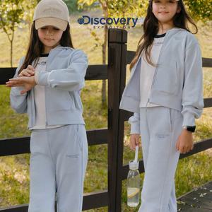 디스커버리키즈 DKTR19054 여아 세미 크롭 후드 자켓 집업