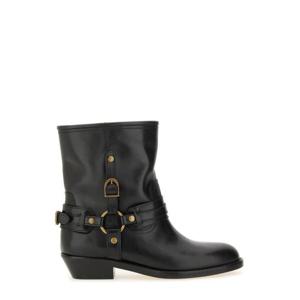 이자벨마랑 여성 블랙 바이커 부츠 BO0214FA_C1A22S01BK