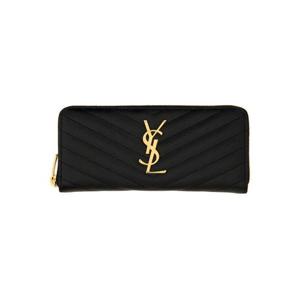 생로랑 여성 블랙 장지갑 358094_BOW011000