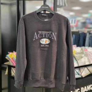 뱅뱅 HC21 공용 밍크 기모 레터링 맨투맨티셔츠 CTL628