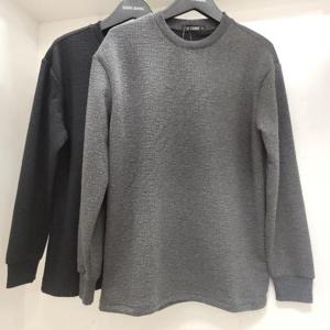 뱅뱅 HC15 뱅뱅 가을 남성 빅사이즈 엠보싱 소매만 시보리 라운드 긴팔 티셔츠 BTL602