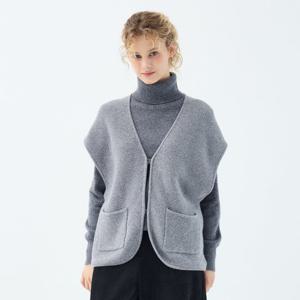 [유닛]캐시미어 블렌드 라일락 볼레로 가디건 (UFKKCA45KN-GREY)