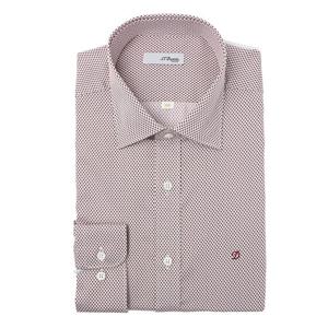 [에스티듀퐁(셔츠)]와인 플라워 프린트 일반핏 긴소매 셔츠 SE5FM11LS203SWN