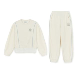 MLB 키즈 스포티브 베이직 여아 벨벳 맨투맨세트(7FS2B0856-50IVS)