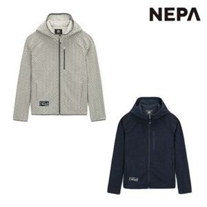 [네파] 여성 패스파인더 패턴 방풍 후드 플리스 자켓 7K86103