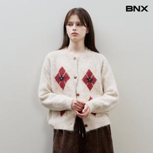 [비엔엑스]아가일 버튼업 니트 가디건 (BX3CD025L0)