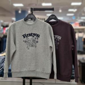 뱅뱅 HC21 공용 약기모 자수 레터링 맨투맨티셔츠 CTL619