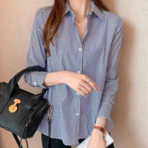 샵앤) 여성 프리사이즈 스트라이프 셔츠 WON-WBL-WA1F294