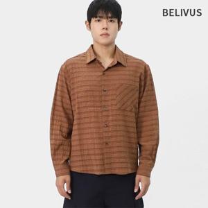 빌리버스 남자 데일리 셔츠 가을 환절기 체크 오버핏 남방 BXR058