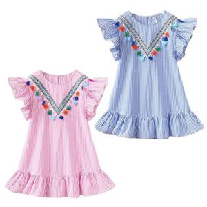 태슬 스트라이프 아동 원피스 랜덤2개 303872 아동원피스 유아동원피스 유아원피스 등원원피스 등원룩 초등학생원피스 저학년원피스 아기원피스