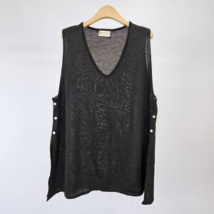 나야홍 / 빅사이즈 509 옆단추브이루즈니트조끼 DRMS545