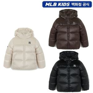 MLB키즈 아웃도어 에어쉘 글로시 립스탑 배색 숏 덕다운 7ADJB2356