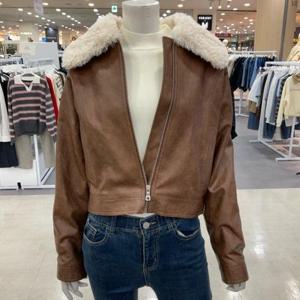 SOUP sh06 카라양털 라이더 따뜻안감 숏 자켓 ABXMU22