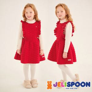 [젤리스푼] 하트퀼팅원피스세트(티셔츠포함)