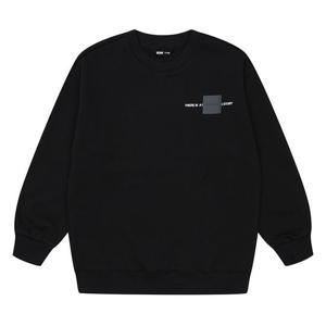 [소이]남아 기모 레터링 포인트 맨투맨 티셔츠 21W1404_BK