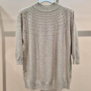 라티움 HC34 부드럽고 착용감좋은 반목폴라 6부소매 얇은 가을 니트스웨터 T2533sw04