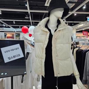 밀스튜디오 DP02 밑단스트링 패딩조끼 LRAPVS105