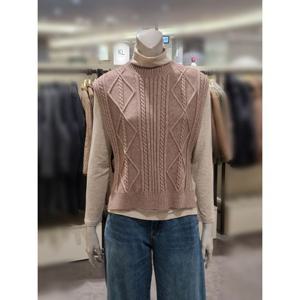 [트리아나]MARIO소고꽈배기패턴 니트조끼AJ4VA02