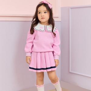 [프렌치캣(백)]PK 리본 자가드 스커트 Q44DBS050