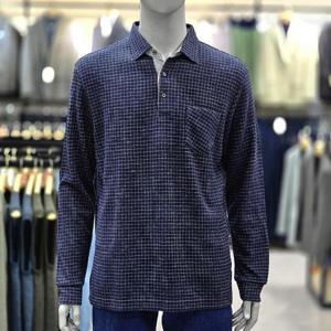 런던포그 세이브존04 체크패턴 포켓티네이비티셔츠 LJWTC953