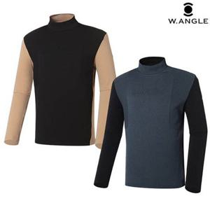 [와이드앵글]  WMW22203   남성 WL 니트 믹스 하이넥 티셔츠