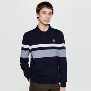 헤지스  25FW  남성 컬러블럭 캐주얼 폴로 셔츠 HZTS5D532N2