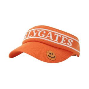 M 파리게이츠골프썬캡 NQC 521D3CP001_OR 여성 스마일 로고 니팅 썬바이저