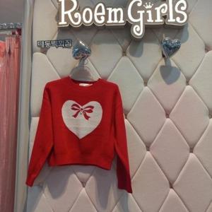 로엠걸즈 DP01 하트  자가드  풀오버 RGKA25D1P