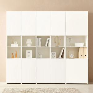 E0자재 RH2094 필웰 레아 6단책장 겸 수납장 800 (상하수납형)