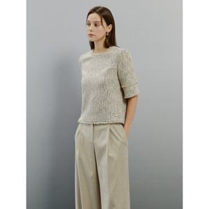 [아이잗컬렉션(피)]샤를로트 골드 프린지 블라우스 CR9A0BL911