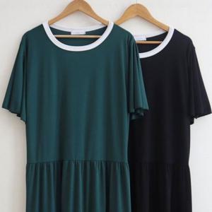 캉캉 여성큰옷 빅사이즈미시옷 빅사이즈 배색 305G969