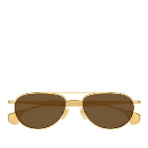 보테가베네타 파일럿 메탈 프레임 선글라스 BV1419S 001 GOLD G