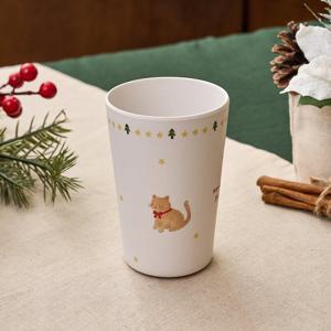 [모던하우스] L 크리스마스 귀요미냥 뱀부파이버 물컵 335ml