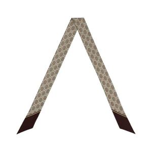 25FW 구찌 GG 실크 넥보우 카멜 8122503G0019865