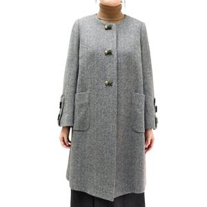 [비꼴리끄(여성)]해링본 울 빅포켓 하프코트 B234WH3010