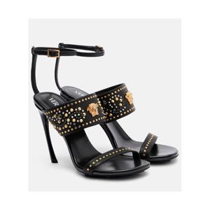 베르사체 La Medusa 105 스터드 레더 샌들 P01083882