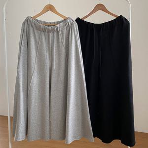 나야홍 / 빅사이즈바지 V449L510 일자줄밴딩스커트팬츠 RA