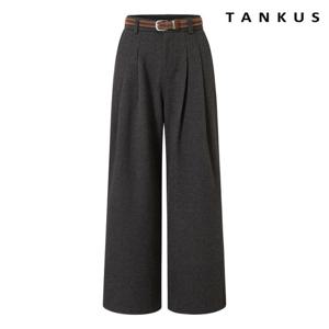 [탱커스]핀턱 뒷 밴딩 벨티드 슬랙스 팬츠 (TX4PT003L0)