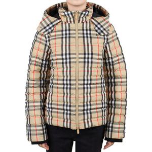 버버리 25FW 여성 레크 후드 다운 패딩 샌드베이지 성인사이즈 8109489 B9368 12-14Y