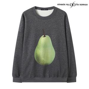 [나인식스뉴욕(영캐릭터)]후르츠 프린팅 융털 맨투맨 티셔츠 (NP4LW008L0)