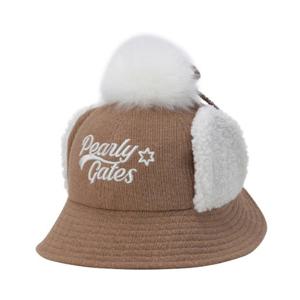 M 파리게이츠골프모자 NQC 521D4CP008_BG 여성 폭스 퍼 이어워머 버킷햇
