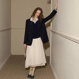 듀엘 핀턱 테일러드 셋업 자켓_D251MSF206