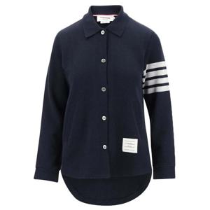 톰브라운 23FW 여성 사선완장 니트 셔츠 자켓 네이비 FJT274A 07545 415