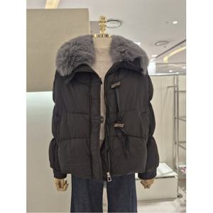 [AB.F.Z] 탈부착 퍼카라 토글버튼 패딩 점퍼 (KSA1HU02A)