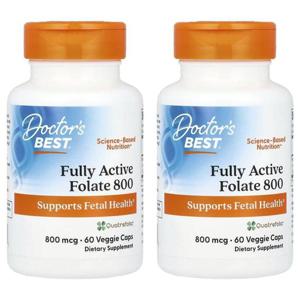 해외배송 Doctors Best 닥터스베스트 활성 엽산 풀리 액티브 폴레이트 800mcg 60정 2개 Fully Active Folate